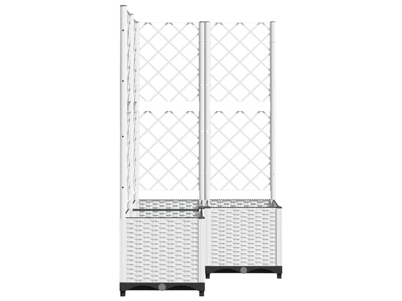  Jardinière - cache-pot de jardin blanc 80 x 80 x 136 cm  - Conforama C