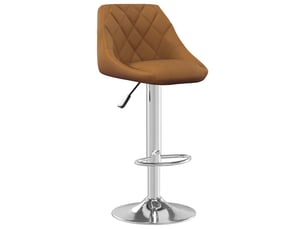Tabouret de bar, chaise de bar marron velours shl5866