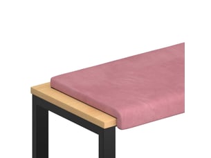 Coussin de banc, coussin d'assise, coussin de canapé velours rose profondeur 35 cm cf53914