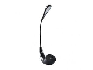 Fabrilamp ancla lampe de bureau led noire 5 w 375 lm 6000 k, flexible, tactile, 3 intensités