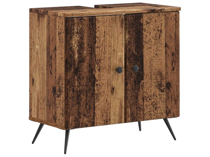 Ensemble de meuble de salle de bain 3 pièces breda bois ancien cf63341 - Conforama D