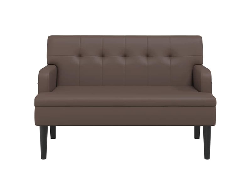 Canapé 2 places avec dossier marron 112x65,5x75 cm similicuir - Conforama C