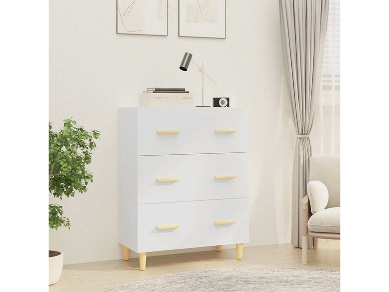  Buffet - bahut - meuble de rangement blanc 70x34x90 cm bois d'ingénierie  - Conforama B