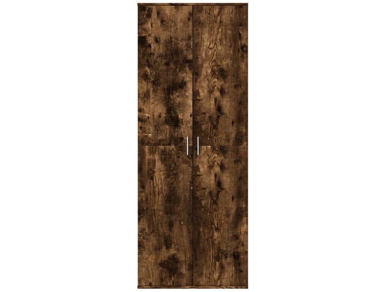  Buffet haut - bahut - meuble de rangement chêne fumé 70x35x180 cm bois d'ingénierie  - Conforama C
