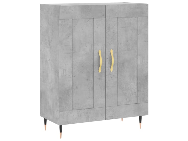  Buffet haut - bahut - meuble de rangement gris béton 69,5x34x180 cm bois d'ingénierie  - Conforama E
