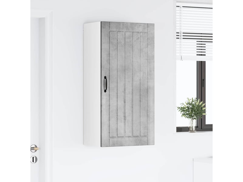 Meuble mural de cuisine, armoire de cuisine gris béton 50x31x100cm shl9492 - Conforama D