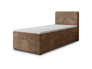 Lit avec rangement 100x200 cm <strong>MASSENO</strong> <strong></strong> coloris beige