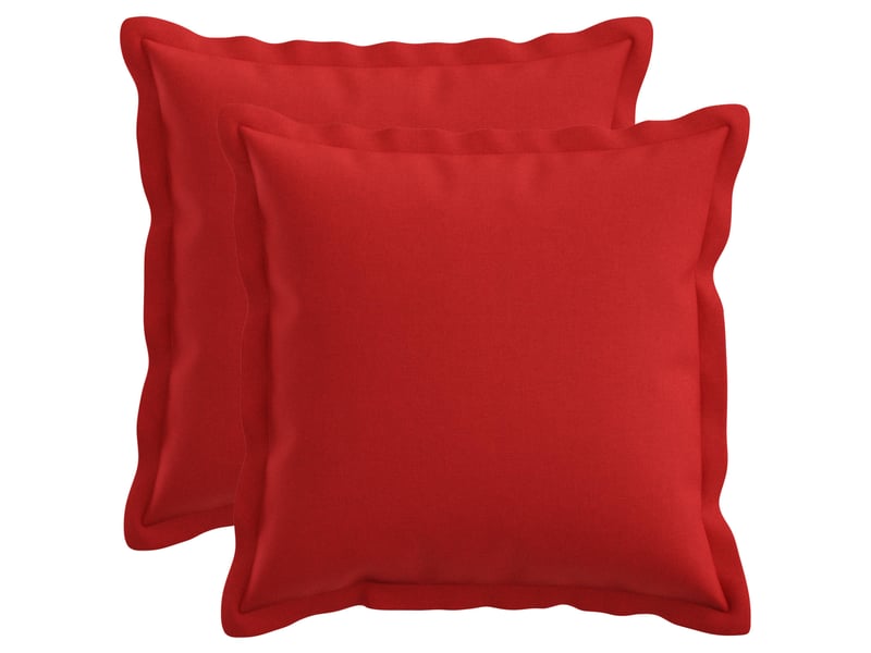  Lot de 2 coussins avec oreiller, coussins décoratifs houten rouge lin synthétique cf51216  - Conforama B