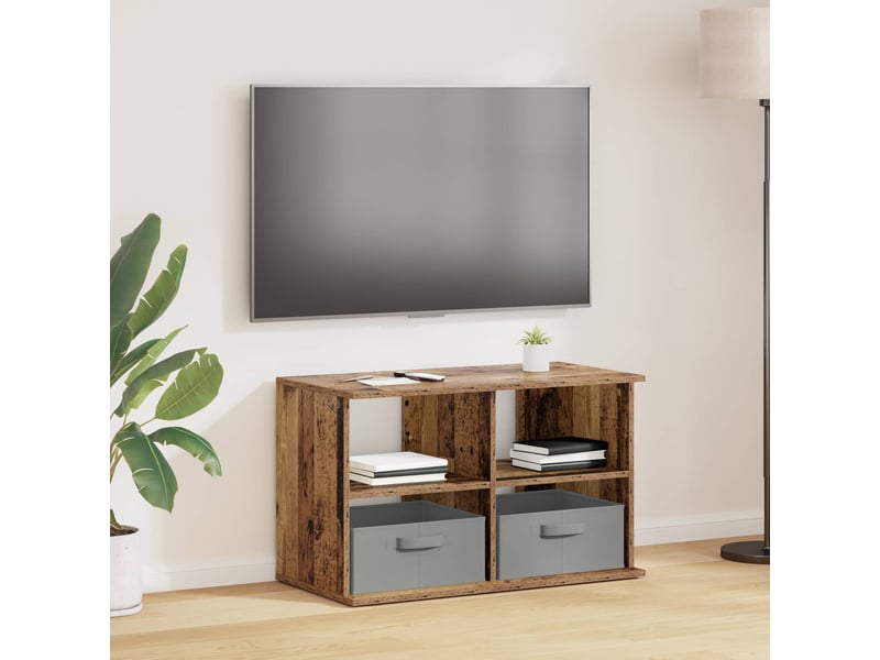  Support de télévision avec tiroir bois ancien 79x40x48 cm  - Conforama B