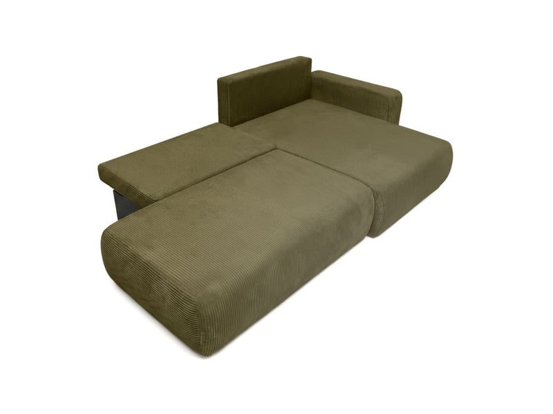  Canapé d'angle max réversible et convertible 5 places alya en velours côtelé - vert ALYA - Conforama C