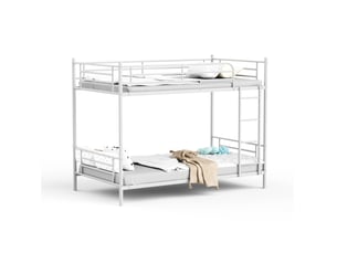 Lit superposé 90x190 cm <strong>HAUSS SPOLE</strong> <strong></strong> coloris blanc