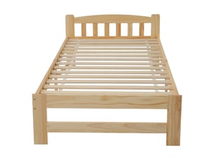 Lit simple 90x200 cm coloris naturel