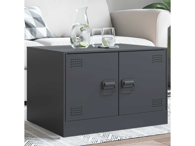  Table basse | table d'appoint salon anthracite 67x50x44 cm acier  - Conforama B