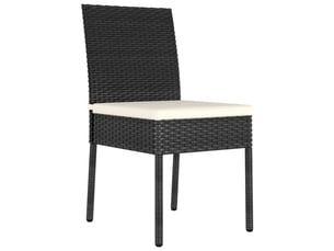Lot de 4 chaises à manger de jardin | chaise d'extérieur résine tressée noir shl7891