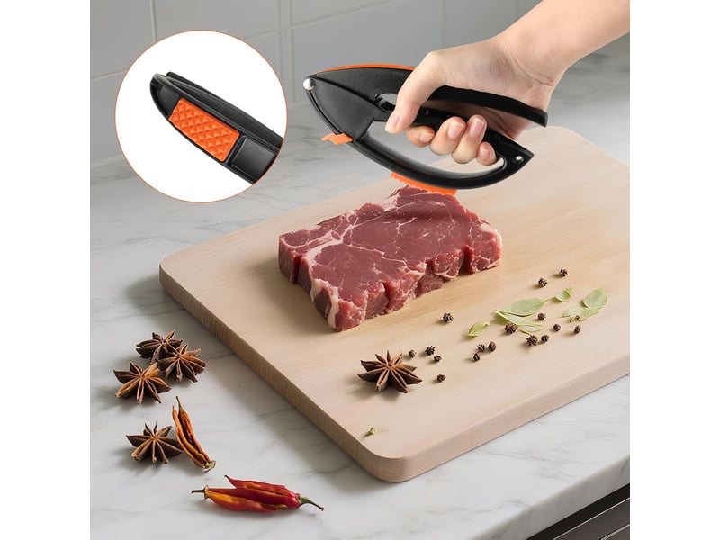  Presse-ail multifonction en plastique – presse ail avec couteau éplucheur &amp; maillet à viande – accessoire pratique pour cuisine  - Conforama E