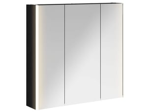 Armoire miroir salle de bain, meuble de rangement chêne noir 73.5x15.5x70 cm