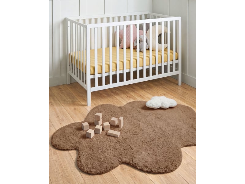 Tapis enfant hodka marron clair 80 x 120 cm coton avec coussin - Conforama B