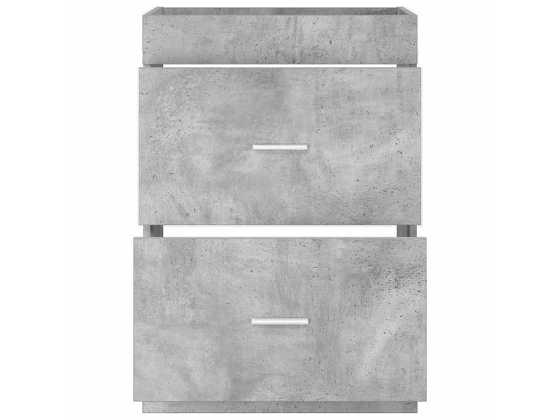  Meuble sous lavabo de salle de bain, commode gris béton shl6695  - Conforama D