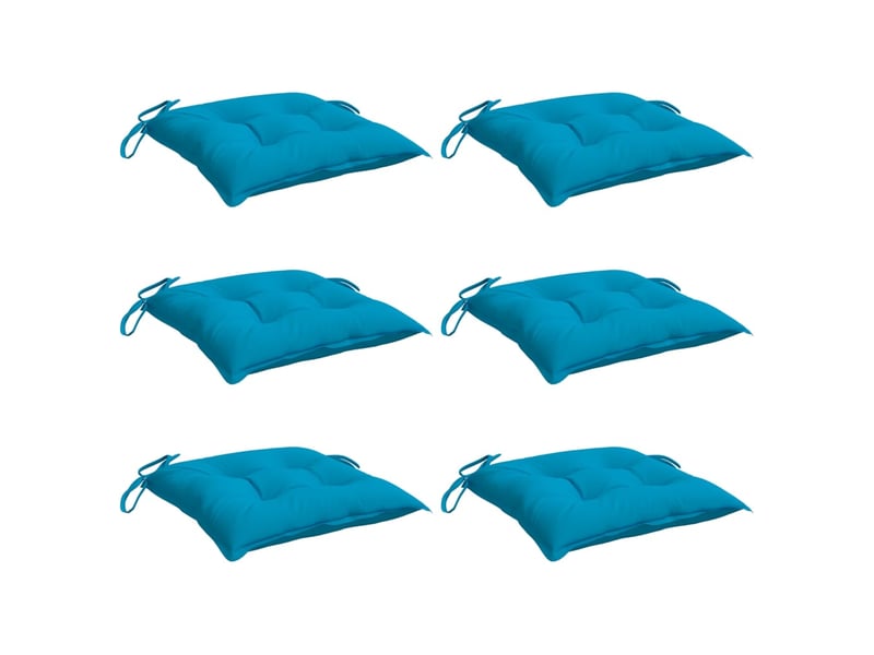  Lot de 6 coussins de palette, coussins de canapé bleu clair 50x50x7 cm tissu oxford cf59747  - Conforama C