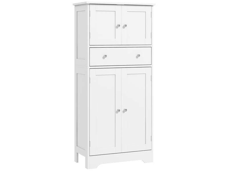  Armoire de cuisine buffet cuisine avec placards, étagères réglables, tiroir, blanc, 60 x 30 x 128 cm  - Conforama B
