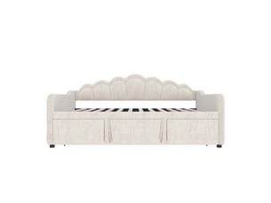 Lit banquette 90x200 cm MAISONORA coloris beige