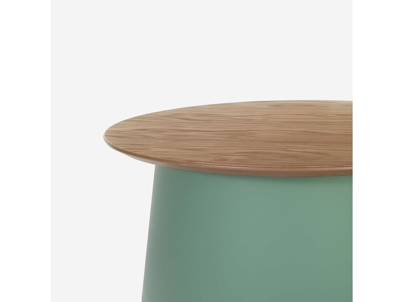  Table de salon ronde avec plateau en mdf marus b - vert foncé  - Conforama C