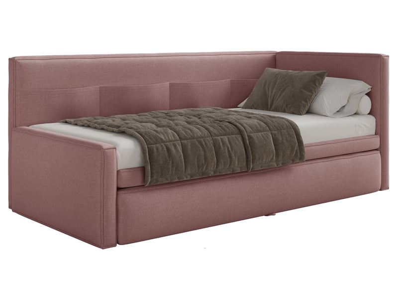 Selsey nesmi - lit rembourré - 90x200 cm - vieux rose Nesmi - Conforama D
