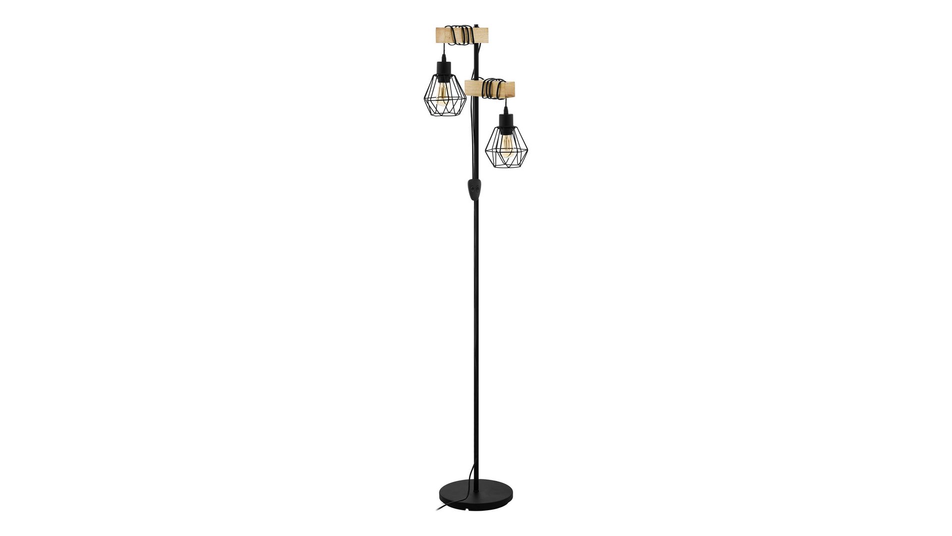 CONFORAMA Lampadaire en métal 166.5 cm TOWNSHEND 5 coloris noir