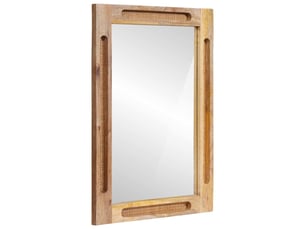 Miroir de salle de bain, miroir de toilette avec miroir marron 50 x 2,5 x 70 cm cf62529