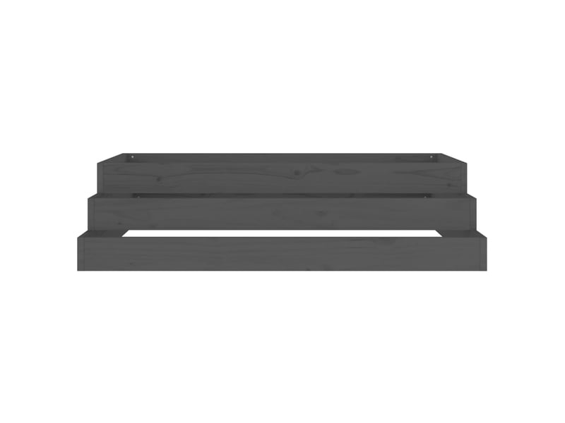  Jardinière - bac à fleurs gris 110x110x27 cm bois massif de pin  - Conforama E