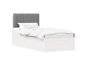 Lit simple 90x200 cm    coloris gris