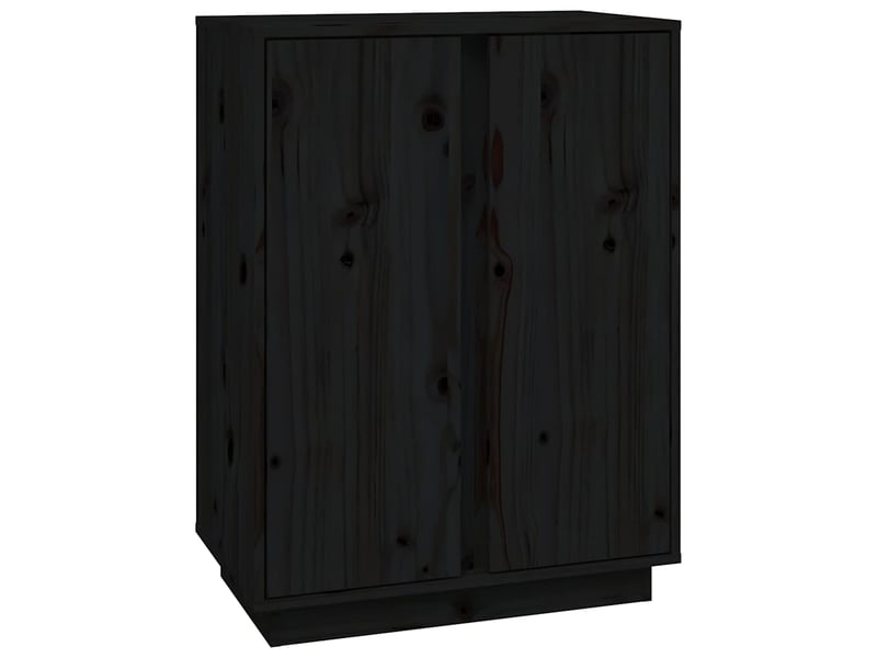  Buffet - bahut - meuble de rangement noir 60x35x80 cm bois massif de pin  - Conforama A