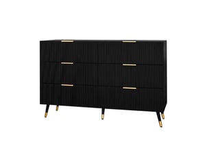 Buffet 0 porte(s) 6 tiroir(s) BGSRYAO - 40 cm coloris noir
