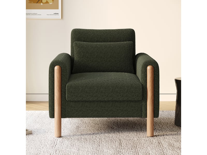 Canapé de salon, canapé moderne, vert, dossier inclinable, design moderne, pour salon, bureau, chambre - Conforama R