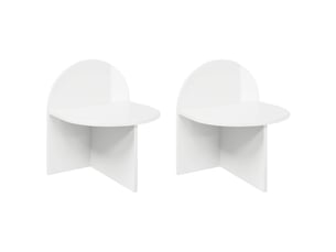 Table de chevet - cabinet de chevet - table de nuit 2 pc blanc brillant 40 x 35,5 x 45,5 cm