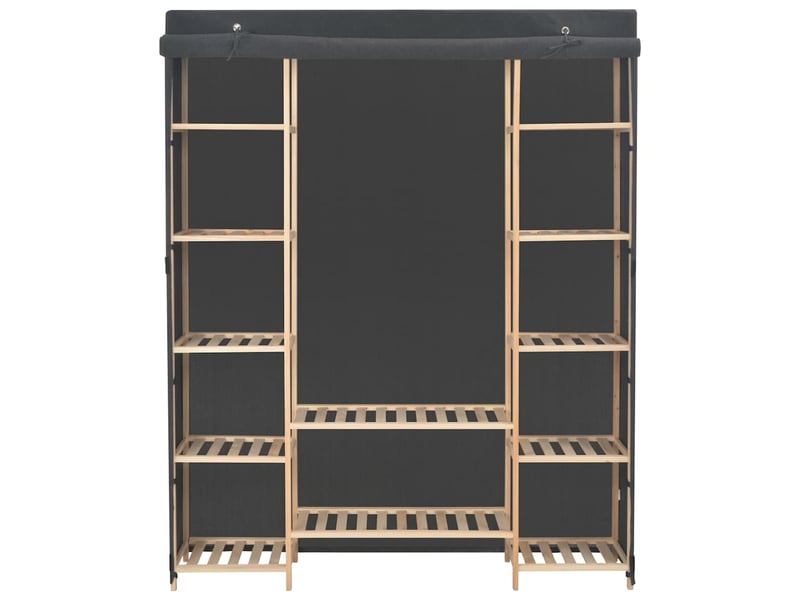  Garde-robe | penderie armoire de rangement gris 135 x 40 x 170 cm tissu  - Conforama B