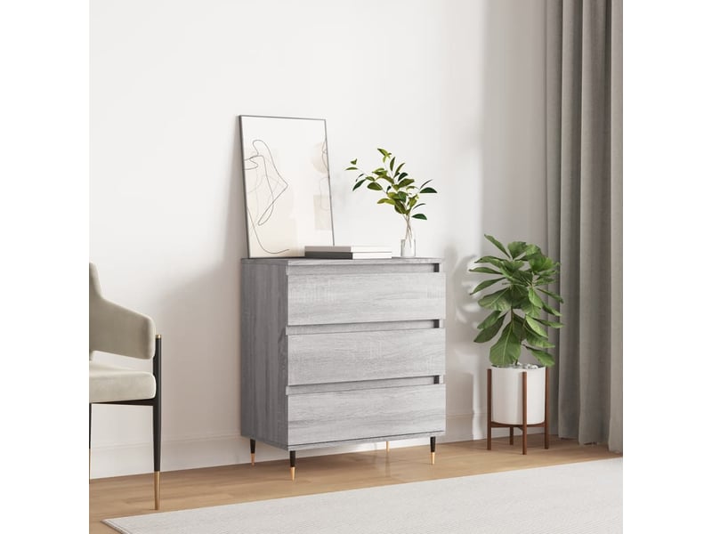  Buffet - bahut - meuble de rangement sonoma gris 60x35x70 cm bois d'ingénierie  - Conforama B