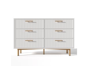 Buffet 0 porte(s)  6 tiroir(s) <strong>DZMDIP</strong> <strong></strong> - 120 cm coloris blanc 