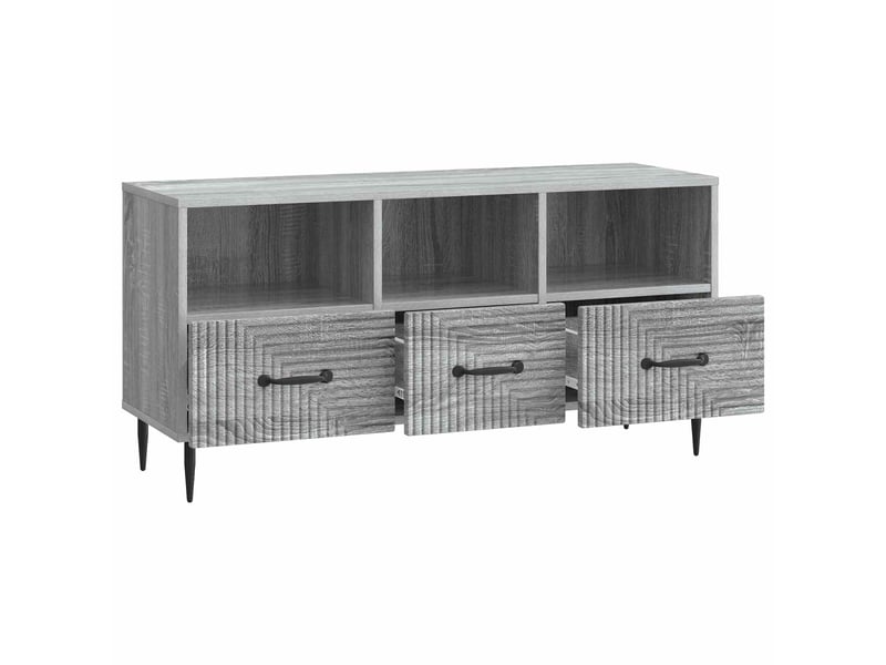  Meuble tv - banc tv - meuble de rangement sonoma gris 102 x 34,5 x 50 cm bois d'ingénierie  - Conforama E