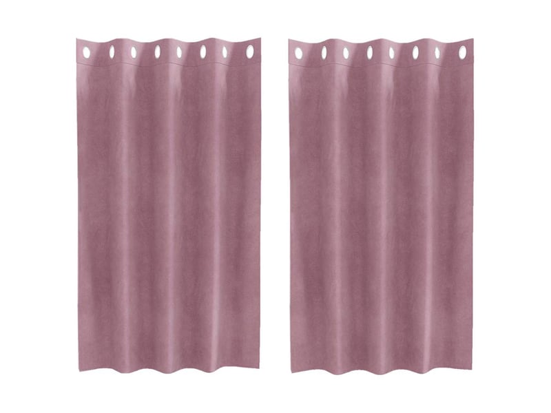  Lot de 2 rideaux, rideaux de fenêtre rose foncé 140 x 140 cm velours cf44106  - Conforama A