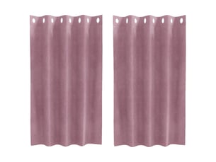 Lot de 2 rideaux, rideaux de fenêtre rose foncé 140 x 140 cm velours cf44106