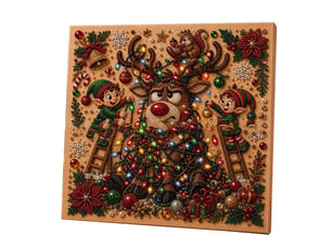 Kit diamond painting perles de noël pour adultes – art mural diy, décoration maison et cadeau-style a