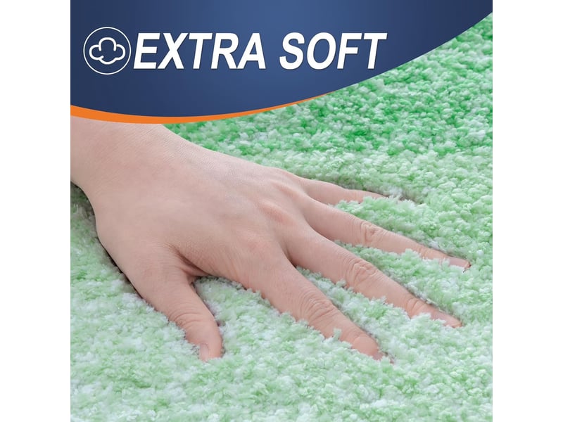  Tapis de bain en microfibre antidérapant - 24 x 36 pouces - vert  - Conforama C