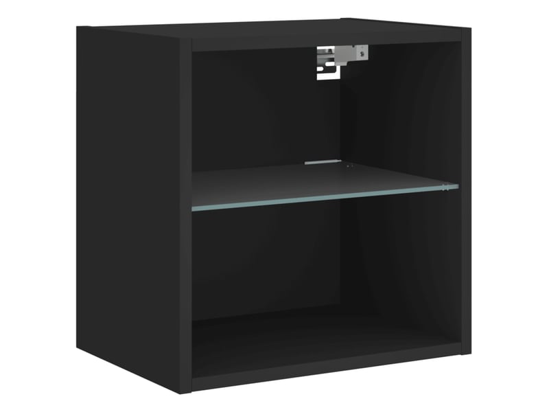 Table de chevet - cabinet de chevet - table de nuit murale avec lumières led noir  - Conforama E