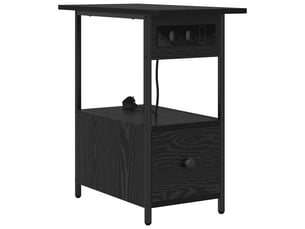 Table de chevet - cabinet de chevet - table de nuit chêne noir 60 x 30 x 61 cm bois d'ingénierie