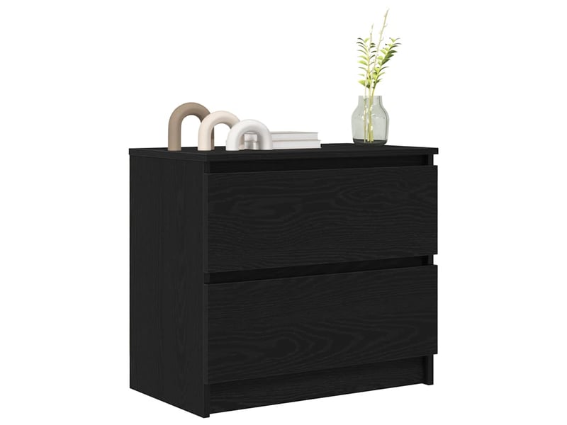  Meuble tv - banc tv - meuble de rangement noir 60x35x54 cm bois d'ingénierie  - Conforama D