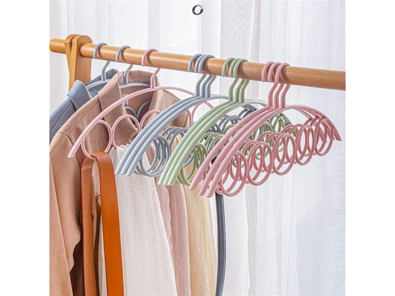  Pack cintres chale écharpe ceinture cravate 5 anneau cintre de stockage affichage cintre placard organisateur en plastique cintre  - Conforama D