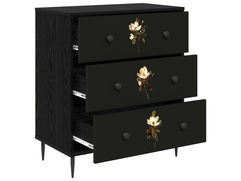  Commode chambre, meuble de rangement bremen impression de magnolia 66 x 36,5 x 76 cm  - Conforama C