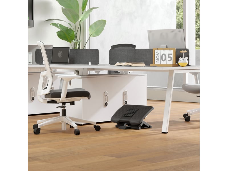  Repose-pieds de bureau réglable en hauteur ergonomique antidérapant noir evryae  - Conforama C