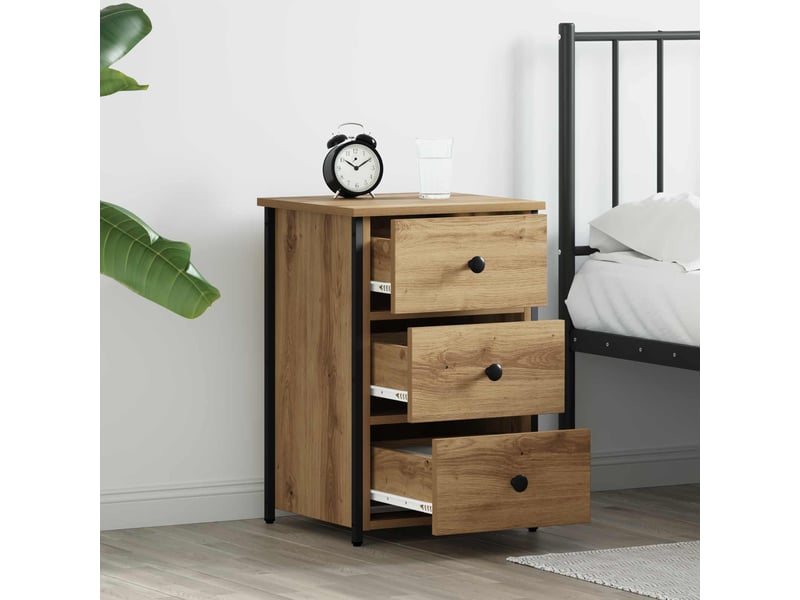  Table de chevet - cabinet de chevet - table de nuit 2 pc marron 40 x 36 x 60 cm  - Conforama C
